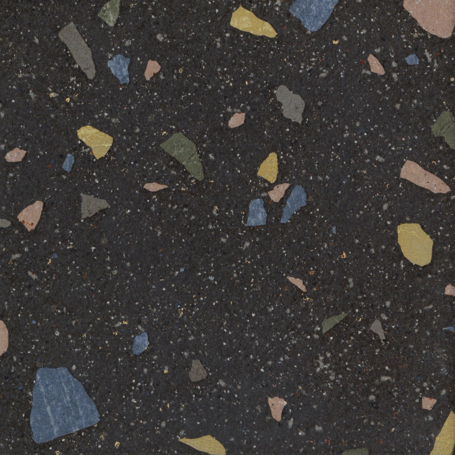 Black Terrazzo Effect Porcelain Tile