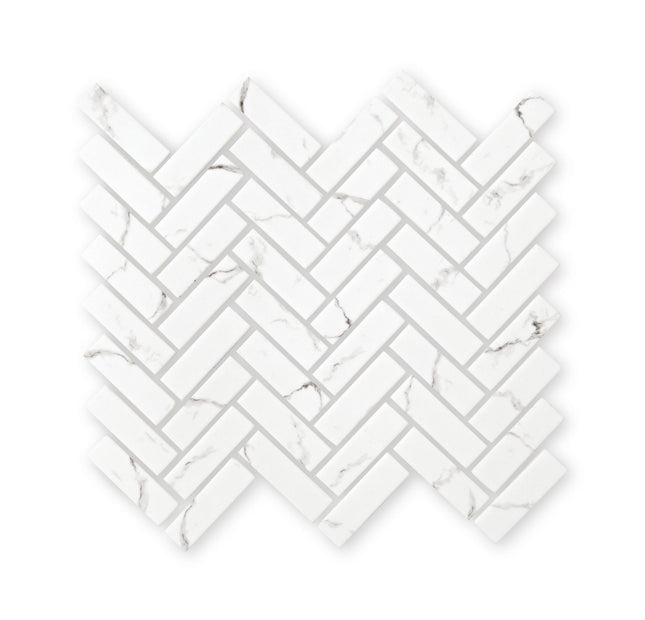 Aspen Herringbone Recycled Glass Mosaic