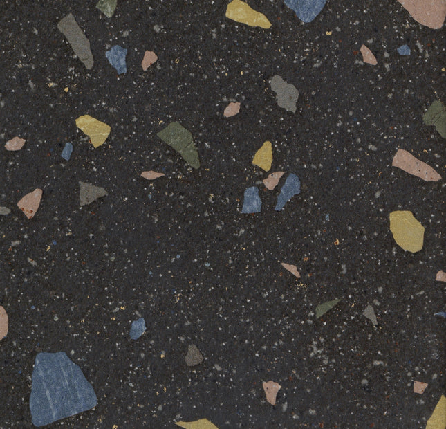 Black Terrazzo Effect Porcelain Tile