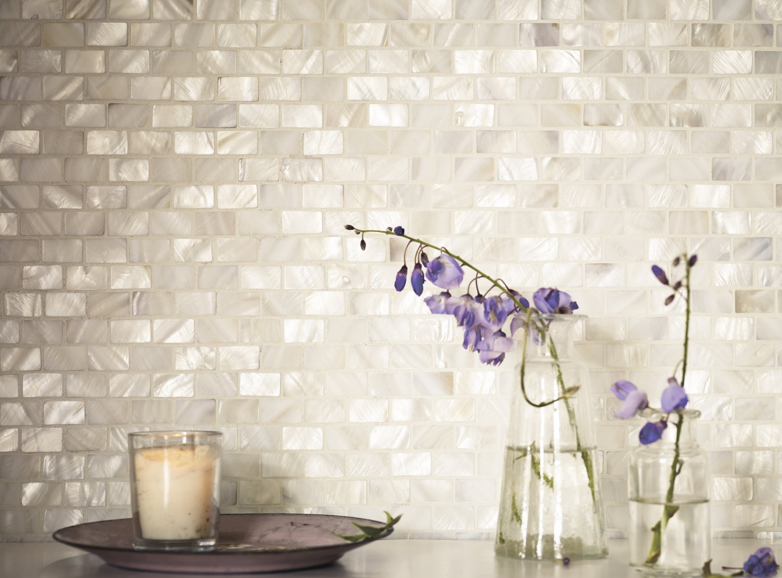 Fired Earth Mother of Pearl rectangle