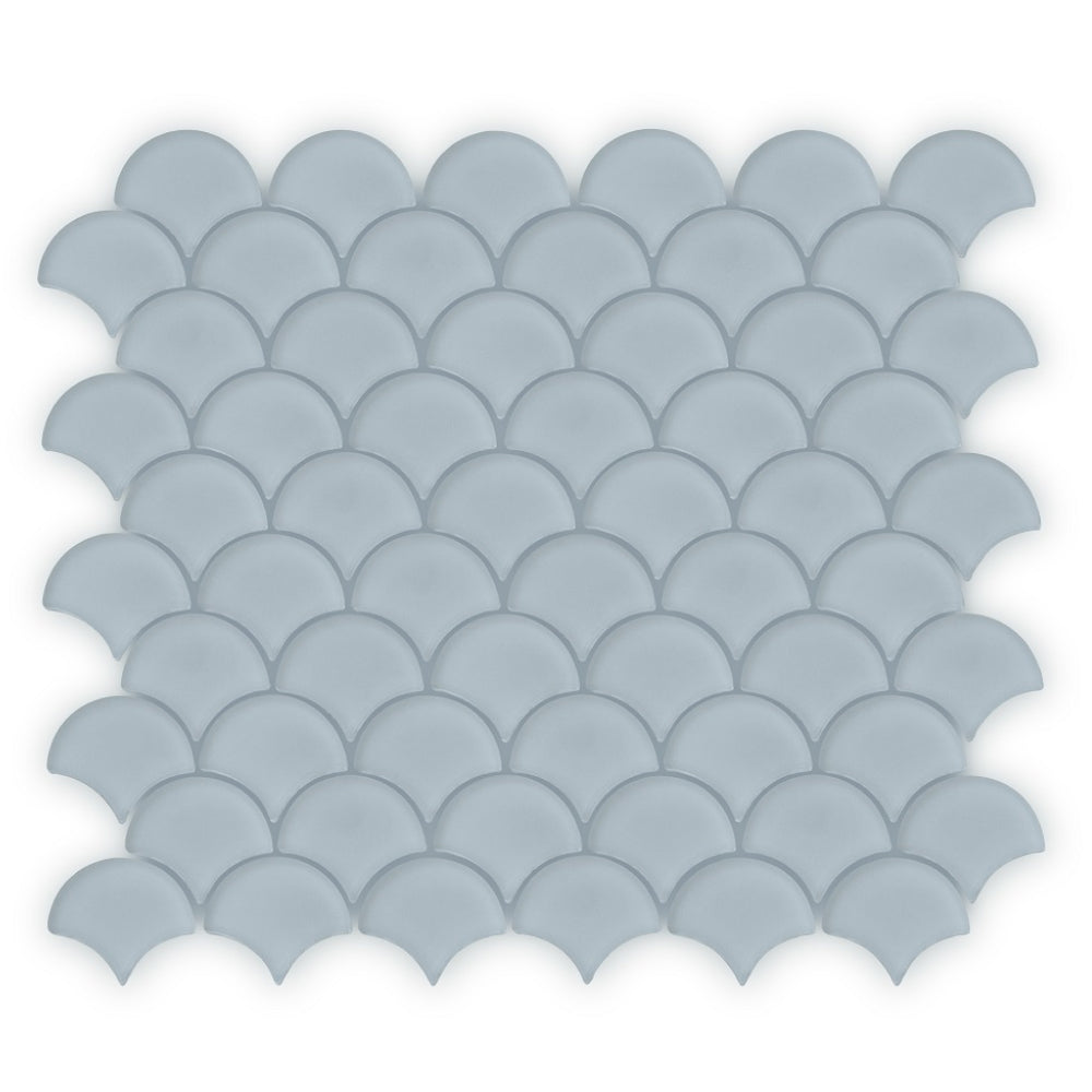 Aurora Glass Grey Scallop