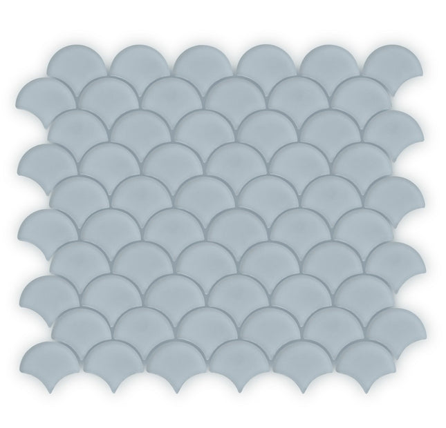 Aurora Glass Grey Scallop